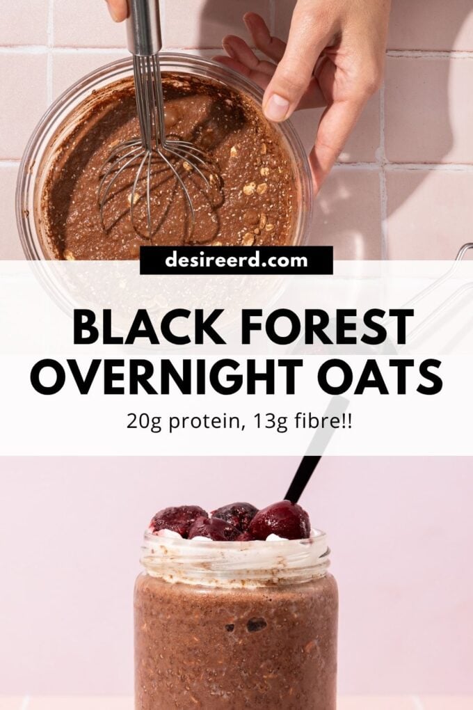 black forest overnight oats by desiree nielsen rd pinterest graphic