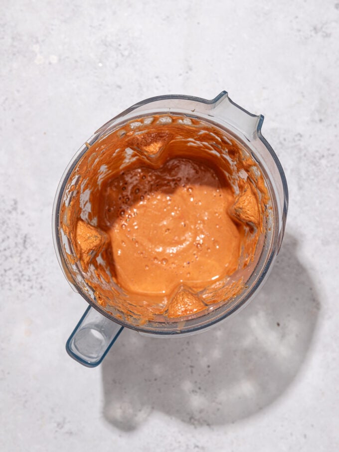 cashew rose sauce in blender