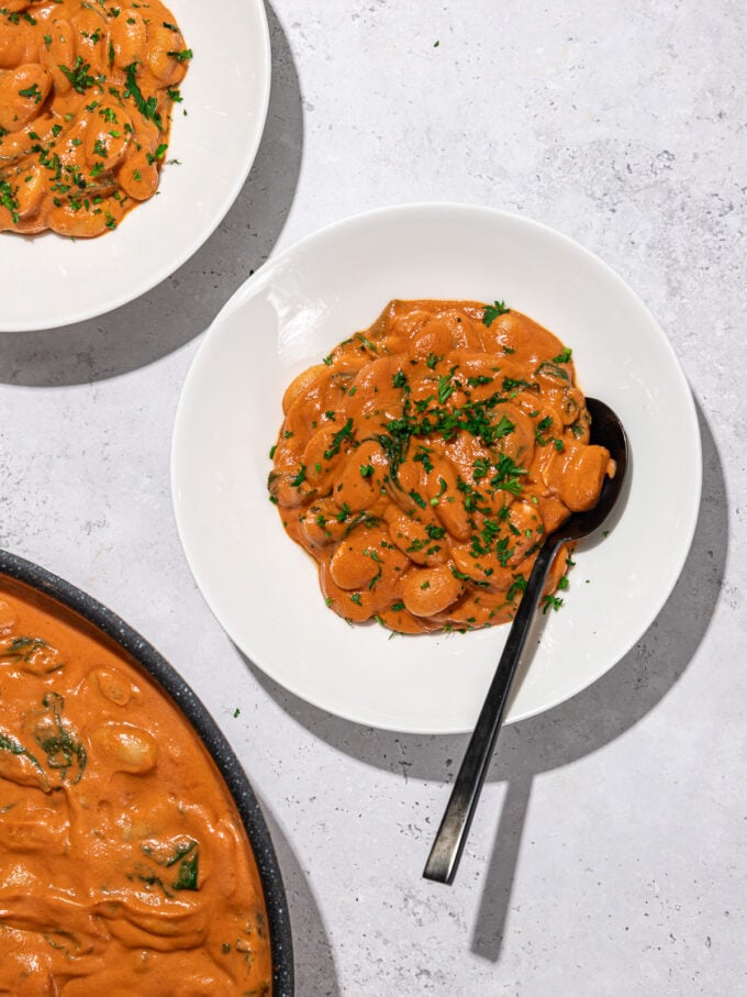 20 Minute Creamy Butter Beans in Cashew Rose