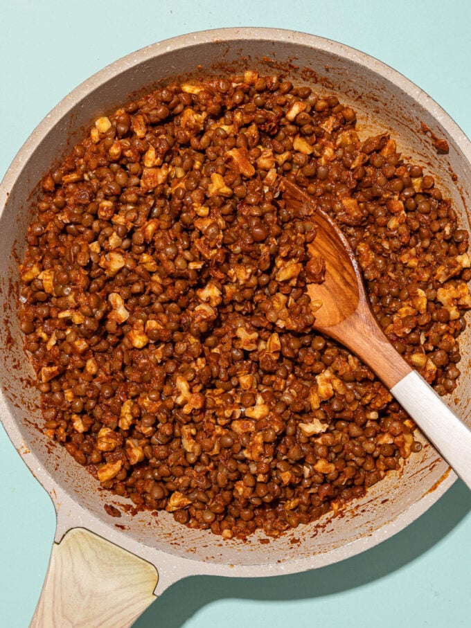 10 Minute Yummy Lentil Walnut Taco Meat